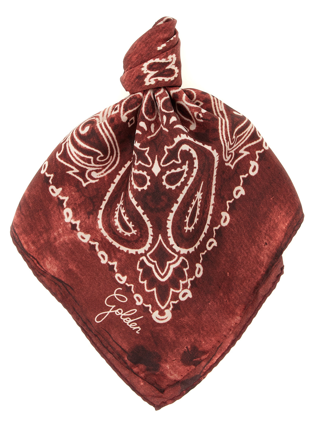 Golden Goose Silk Scarf - Bordeaux Paisley