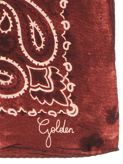 Golden Goose Silk Scarf - Bordeaux Paisley