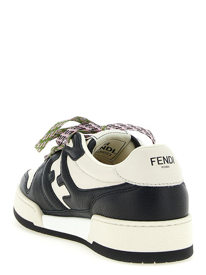 Athletic Sneakers by Fendi for women in calfskin leather bicolour, black & white features an timeless silhouette from the Women's Athletic Calfskin Leather Sneakers collection, showcasing a timeless athletic style for a timeless look.