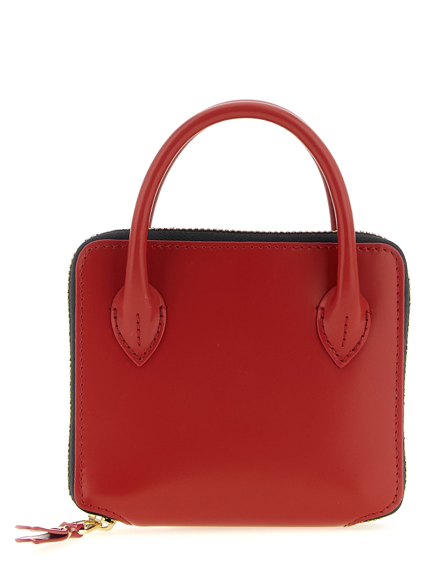 Cardholder Card Case by Comme Des Garçons for women in leather multicolor & red features a polished Leather Cardholder Card Case design with polished card-organization zip-around coin-purse.