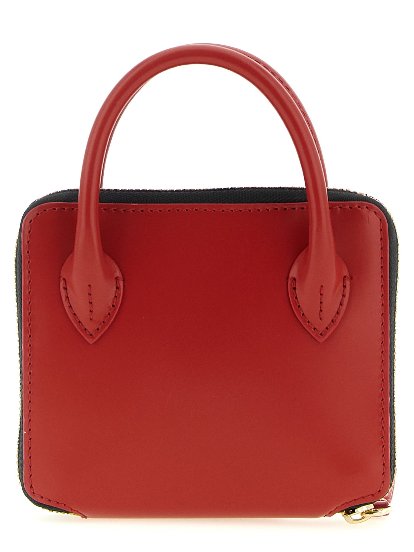 Cardholder Card Case by Comme Des Garçons for women in leather multicolor & red features an dynamic silhouette from the Leather Cardholder Card Case collection, highlighting dynamic card-organization zip-around coin-purse for a premium and sophisticated look.