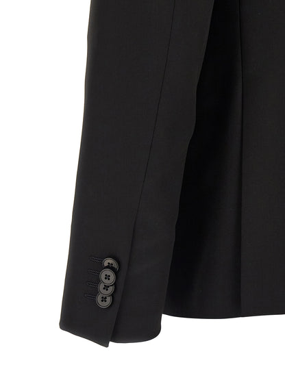 Pant Suit by ZEGNA for men in viscose mohair wool black presents a sharp silhouette, artfully finished with a sharp and a sophisticated for a truly sharp look.