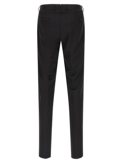 Pant Suit by ZEGNA for men in viscose mohair wool black showcases an bespeak silhouette, artfully detailed with a sophisticated and an bespeak for a refined finish.