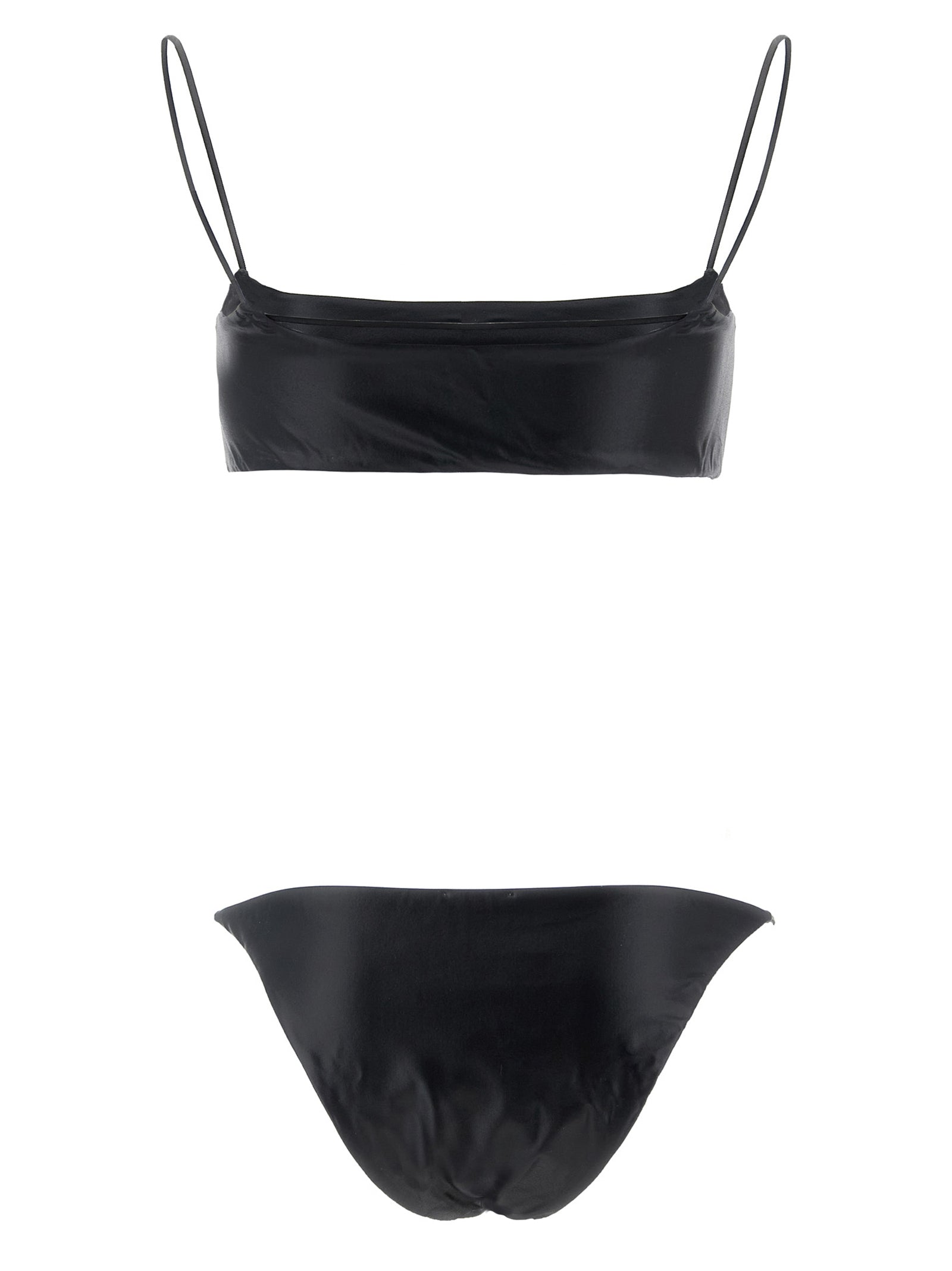 Bikini by ALLIS for women in silk & polyester black presents a provocative silhouette, artfully capturing the essence of the provocative Women's Silk & Polyester Bikini design for a sophisticated look.