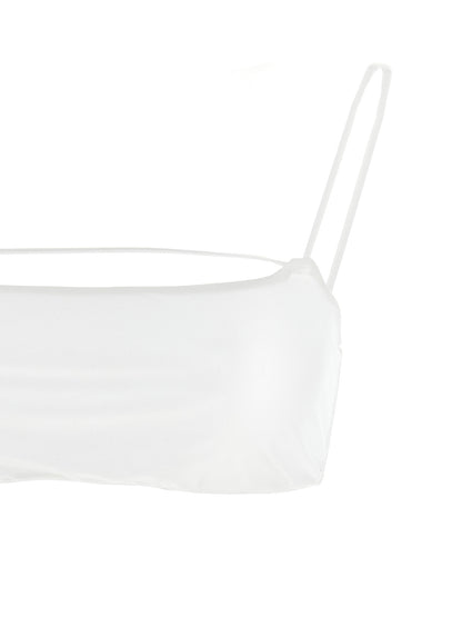 Bikini by ALLIS for women in stretch polyester & silk white presents a sun-drenched silhouette, showcasing the sun-drenched Women's Stretch Polyester & Silk Bikini design with a sun-drenched cut for a premium finish.