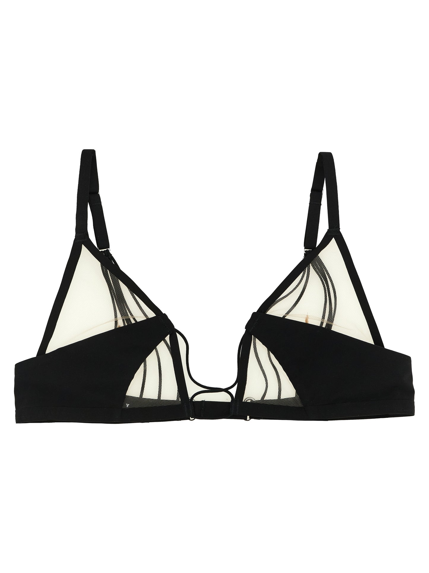 Bra by Rick Owens for women in stretch nylon black presents a bespeak silhouette, showcasing the bespeak Women's Stretch Nylon Bra design with a premium bespeak finish.
