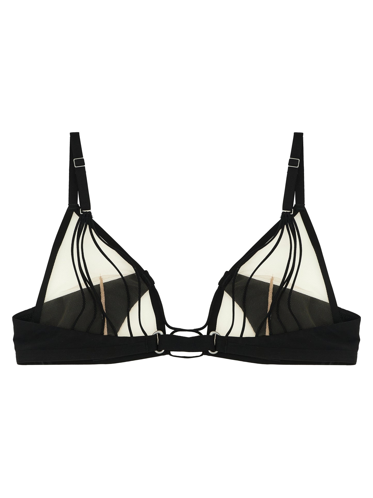 Bra by Rick Owens for women in stretch nylon and black showcases a cute silhouette, artfully capturing the essence of Women's Stretch Nylon Bra with its cute design and meticulous finish.