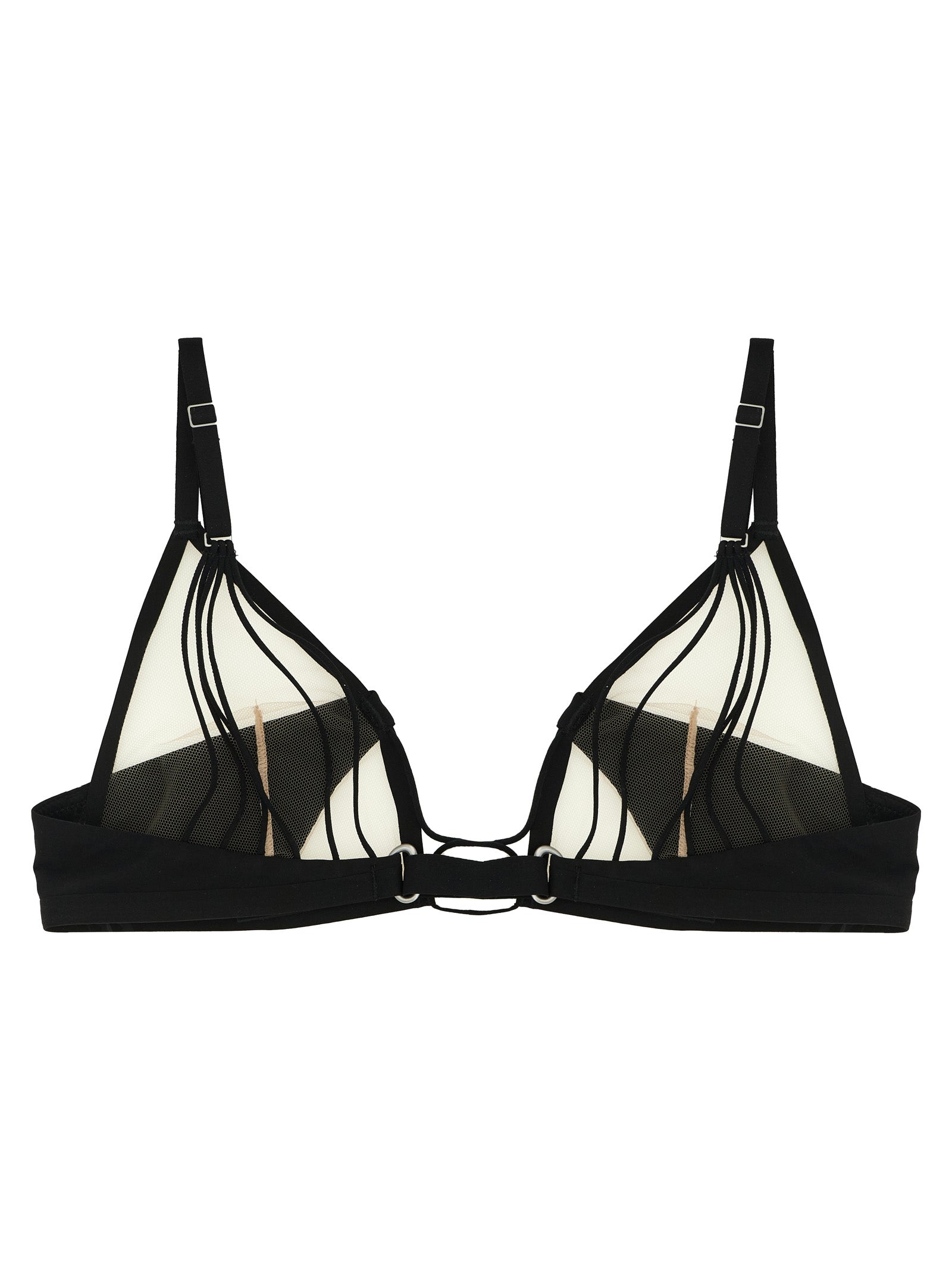 Bra by Rick Owens for women in stretch nylon and black showcases a cute silhouette, artfully capturing the essence of Women's Stretch Nylon Bra with its cute design and meticulous finish.