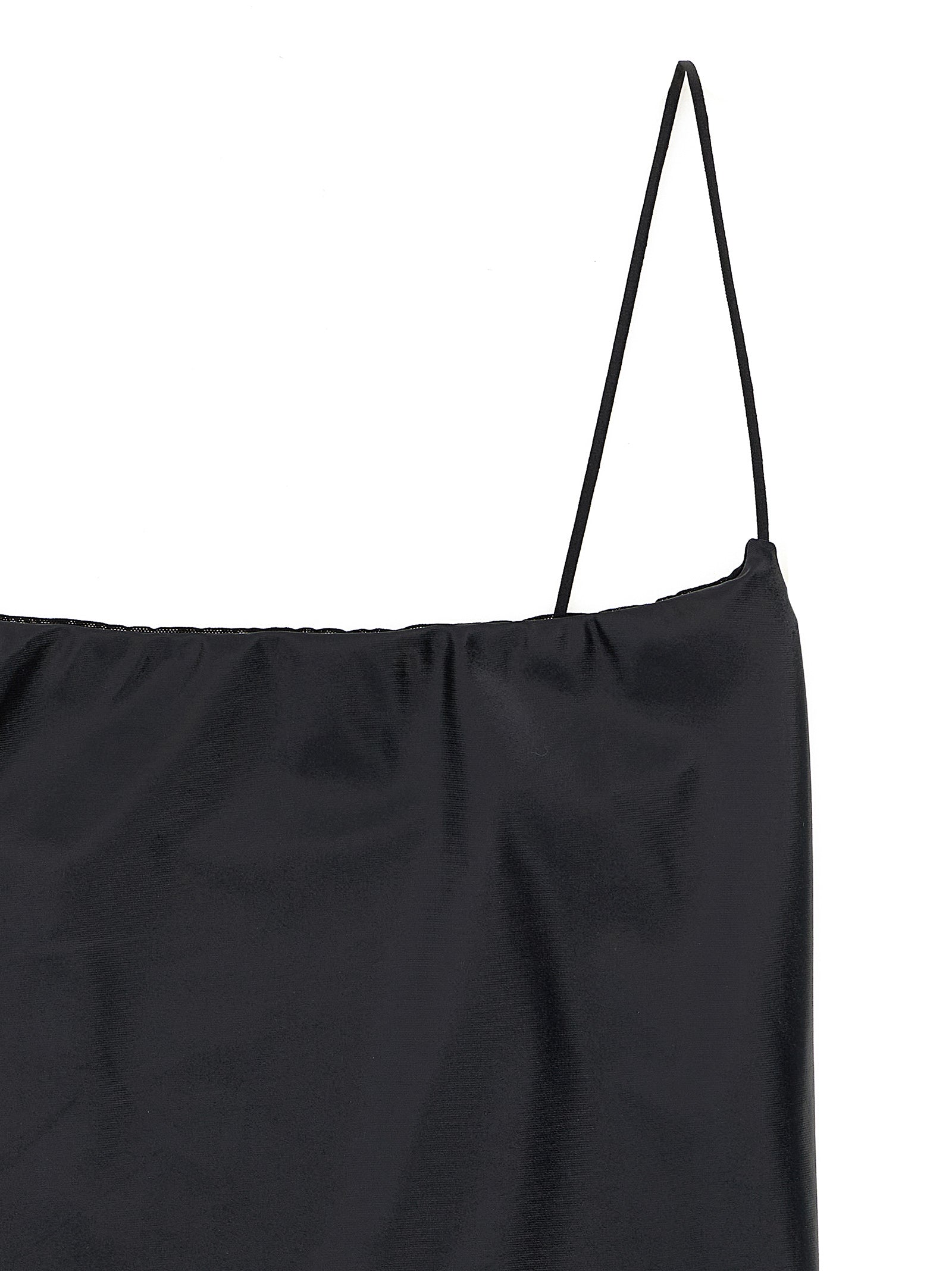 One-Piece Swimsuit by ALLIS for women in stretch polyester satin black & transparent features an magnificent silhouette that beautifully showcases the elegant Waves Women's Stretch Polyester Satin One-Piece Swimsuit design with a magnificent fit.