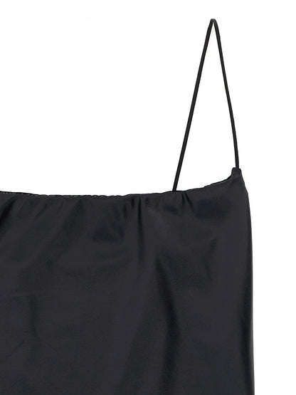 One-Piece Swimsuit by ALLIS for women in stretch polyester satin black & transparent features an magnificent silhouette that beautifully showcases the elegant Waves Women's Stretch Polyester Satin One-Piece Swimsuit design with a magnificent fit.
