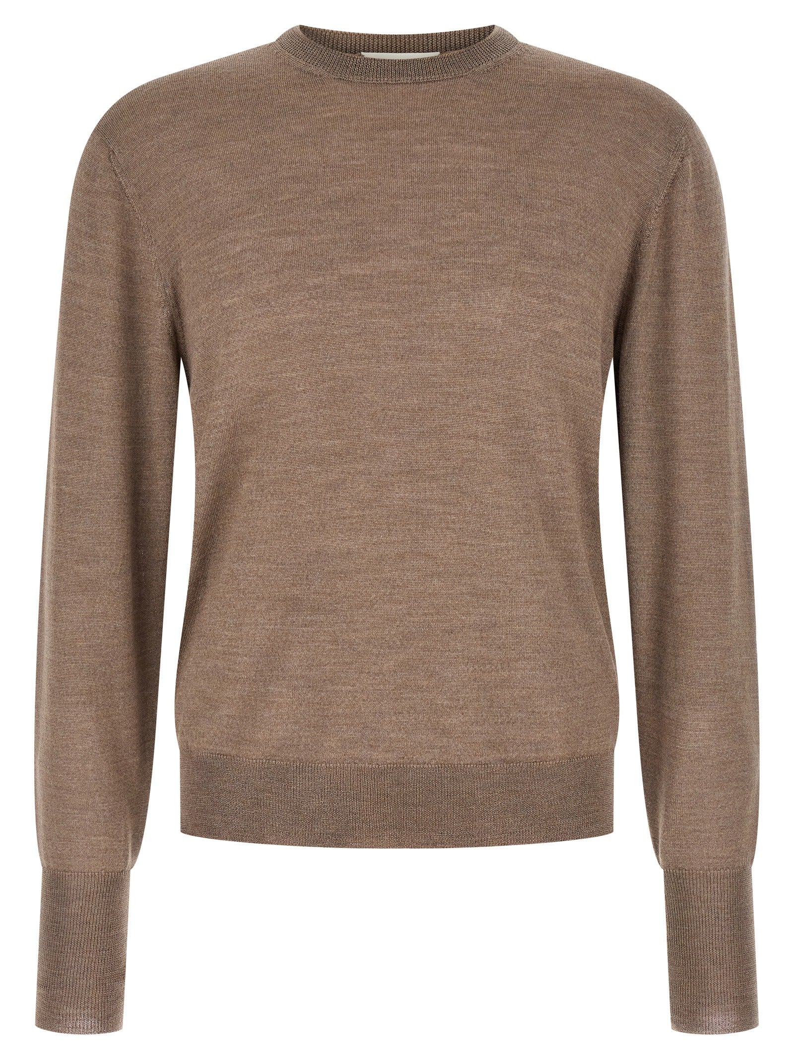 Cardigan by MA'RY'YA for men in cashmere modacrylic merino wool blend gray presents a textural silhouette, artfully finished with a textural wrap crew neckline and long-sleeve for a sophisticated, textural look.