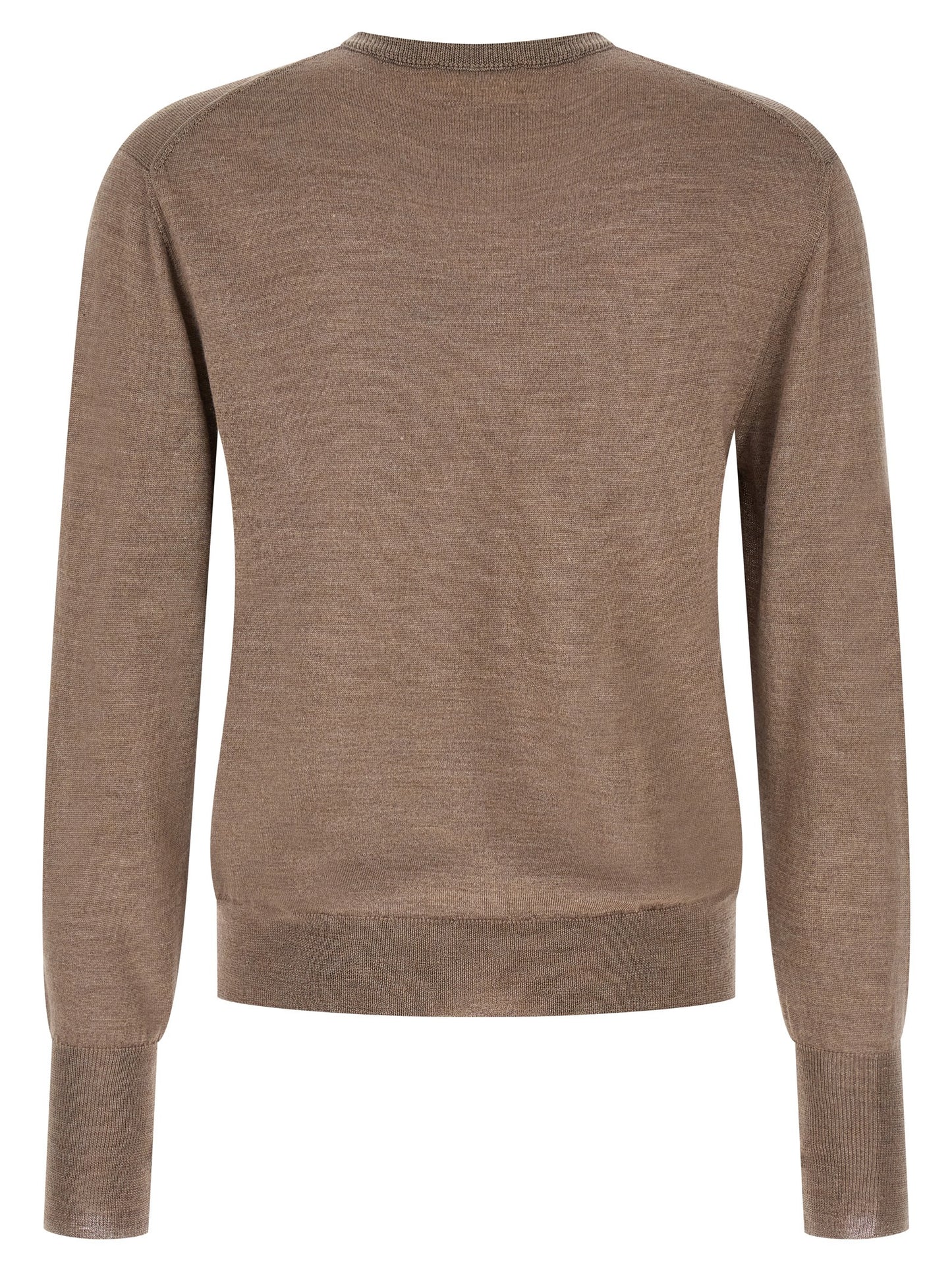 Cardigan by MA'RY'YA for men in cashmere modacrylic merino wool blend gray showcases a captivating silhouette, artfully detailed with a captivating and wrap crew neckline for a truly sophisticated captivating look.