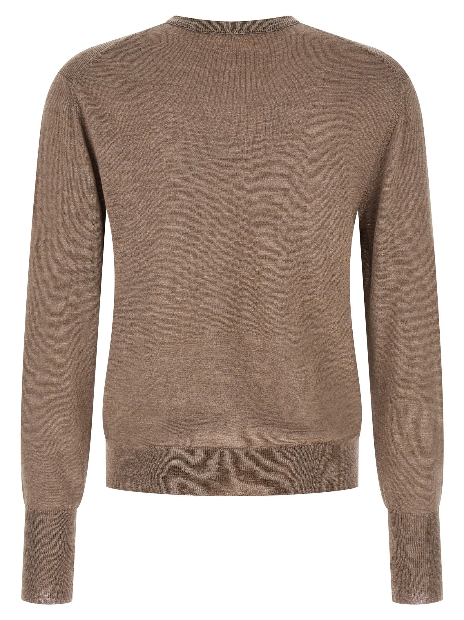Cardigan by MA'RY'YA for men in cashmere modacrylic merino wool blend gray showcases a captivating silhouette, artfully detailed with a captivating and wrap crew neckline for a truly sophisticated captivating look.