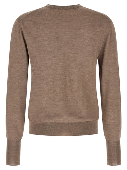 Cardigan by MA'RY'YA for men in cashmere modacrylic merino wool blend gray showcases a captivating silhouette, artfully detailed with a captivating and wrap crew neckline for a truly sophisticated captivating look.