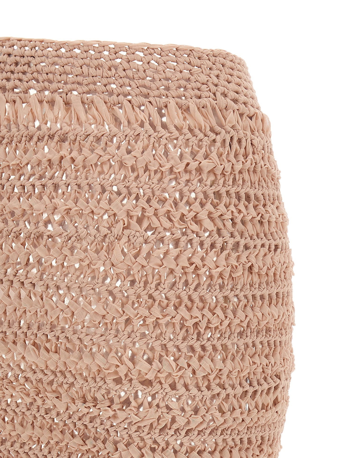 Skirt by ALLIS for women in stretch polyester multicolor, pink & transparent showcases a dramatic silhouette, artfully capturing the essence of the Emma Women's Stretch Polyester Skirt in a dramatic midi cut for a refined look.
