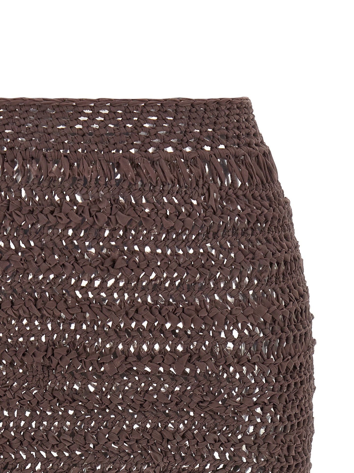 ALLIS Emma Women's Stretch Polyester Skirt - Brown Transparent
