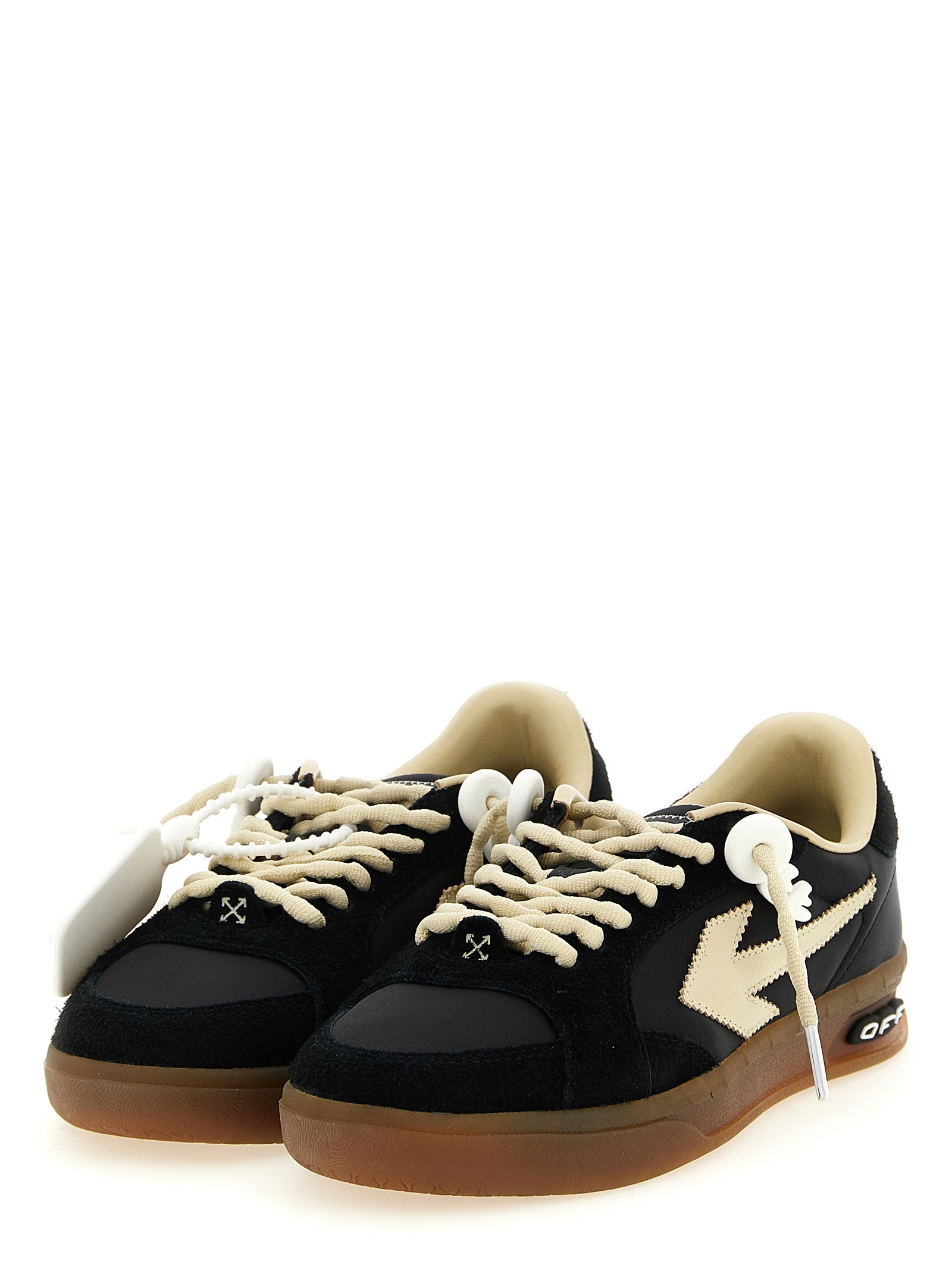 Athletic Sneakers Off-White women silicone nylon suede leather black, white & patterned featuring a avant-garde Play Women's Athletic Silicone Nylon Suede Leather Sneakers design with a avant-garde athletic style for a refined finish.