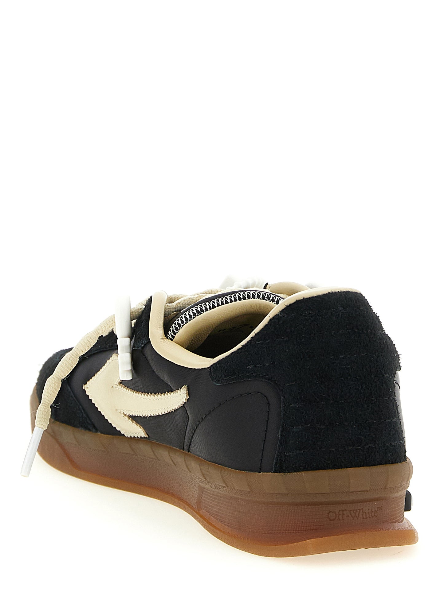 Athletic Sneakers by Off-White for women in silicone nylon suede leather black, white & patterned features an effortless chic silhouette, showcasing the signature athletic style of the Play Women's Athletic Silicone Nylon Suede Leather Sneakers collection with a truly effortless chic finish.