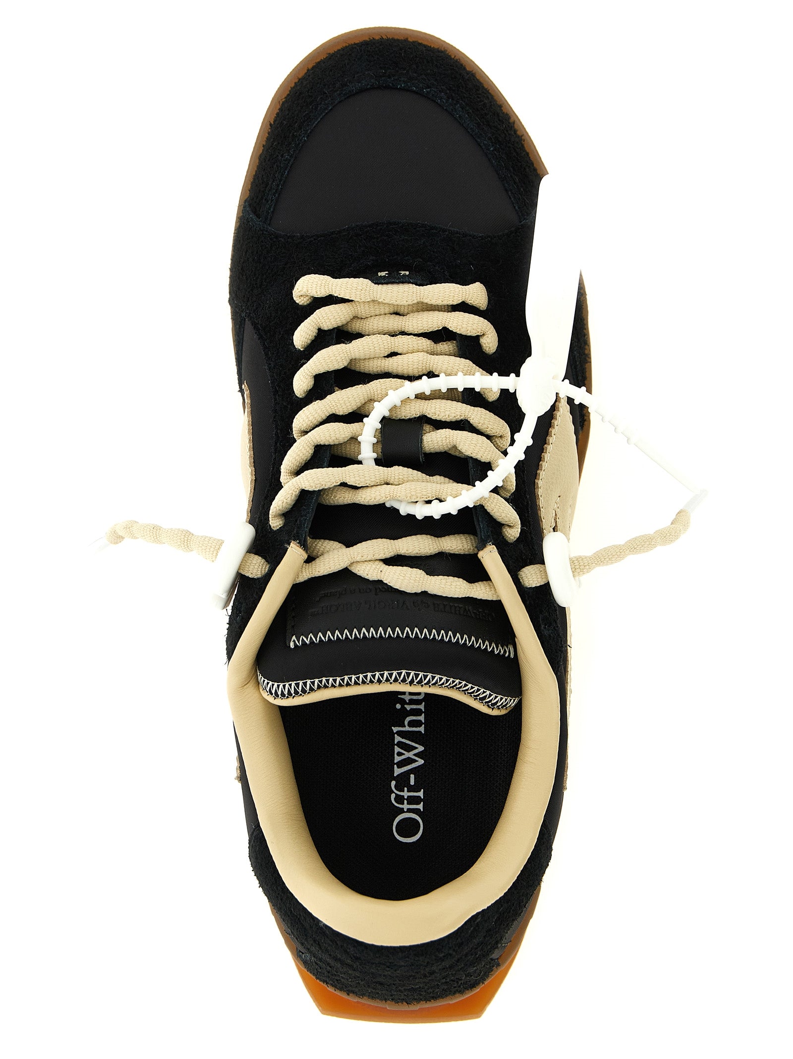 Athletic Sneakers by Off-White for women in silicone nylon suede leather black, white & patterned features an timeless silhouette from the Play Women's Athletic Silicone Nylon Suede Leather Sneakers collection, showcasing a timeless athletic style for a timeless look.