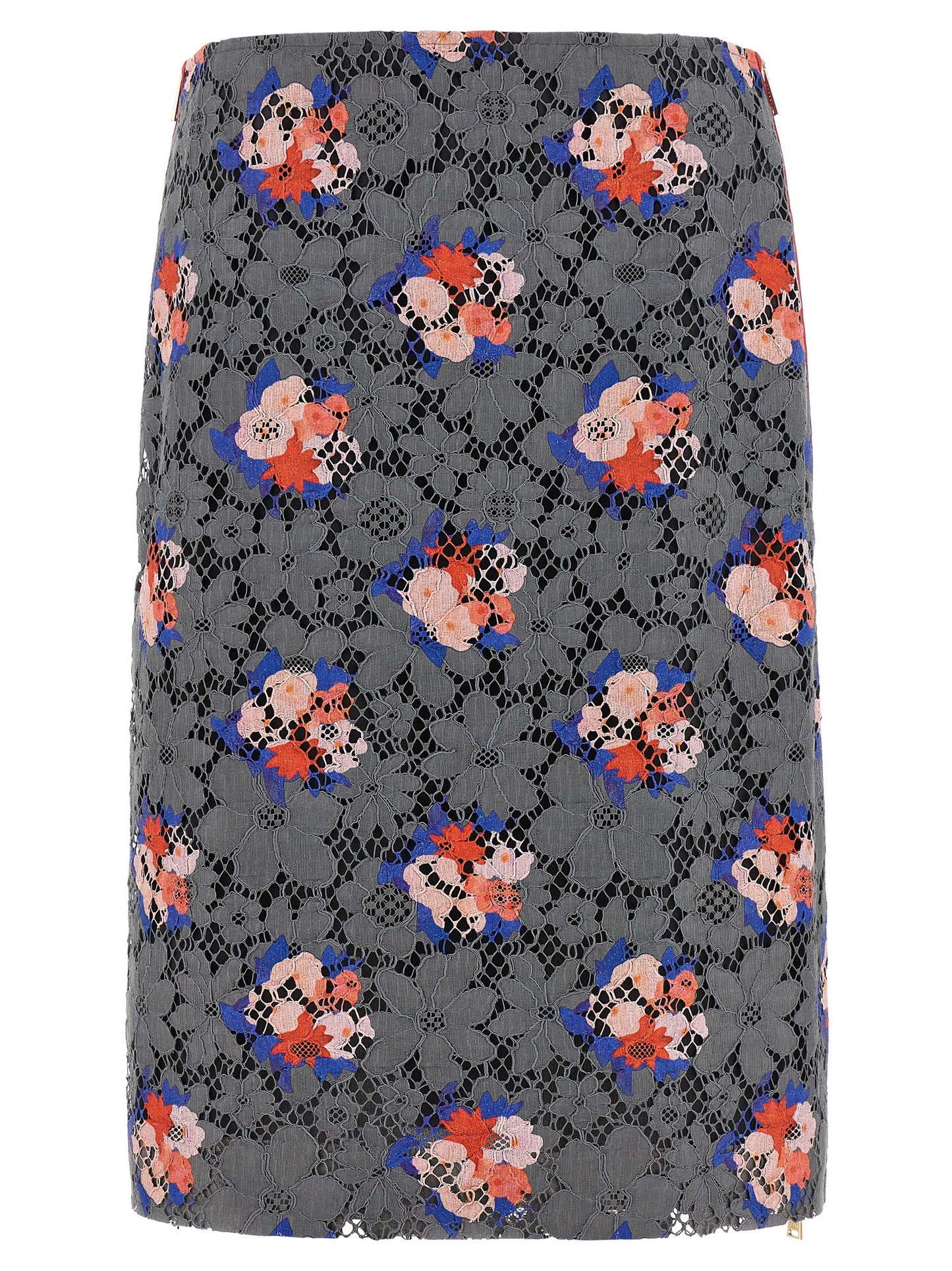 Skirt by Fendi for women in polyamide viscose & cotton gray, floral & print features a sublime silhouette, showcasing the sublime design of the Women's Flared Polyamide Viscose & Cotton Midi Skirt in a sophisticated midi.