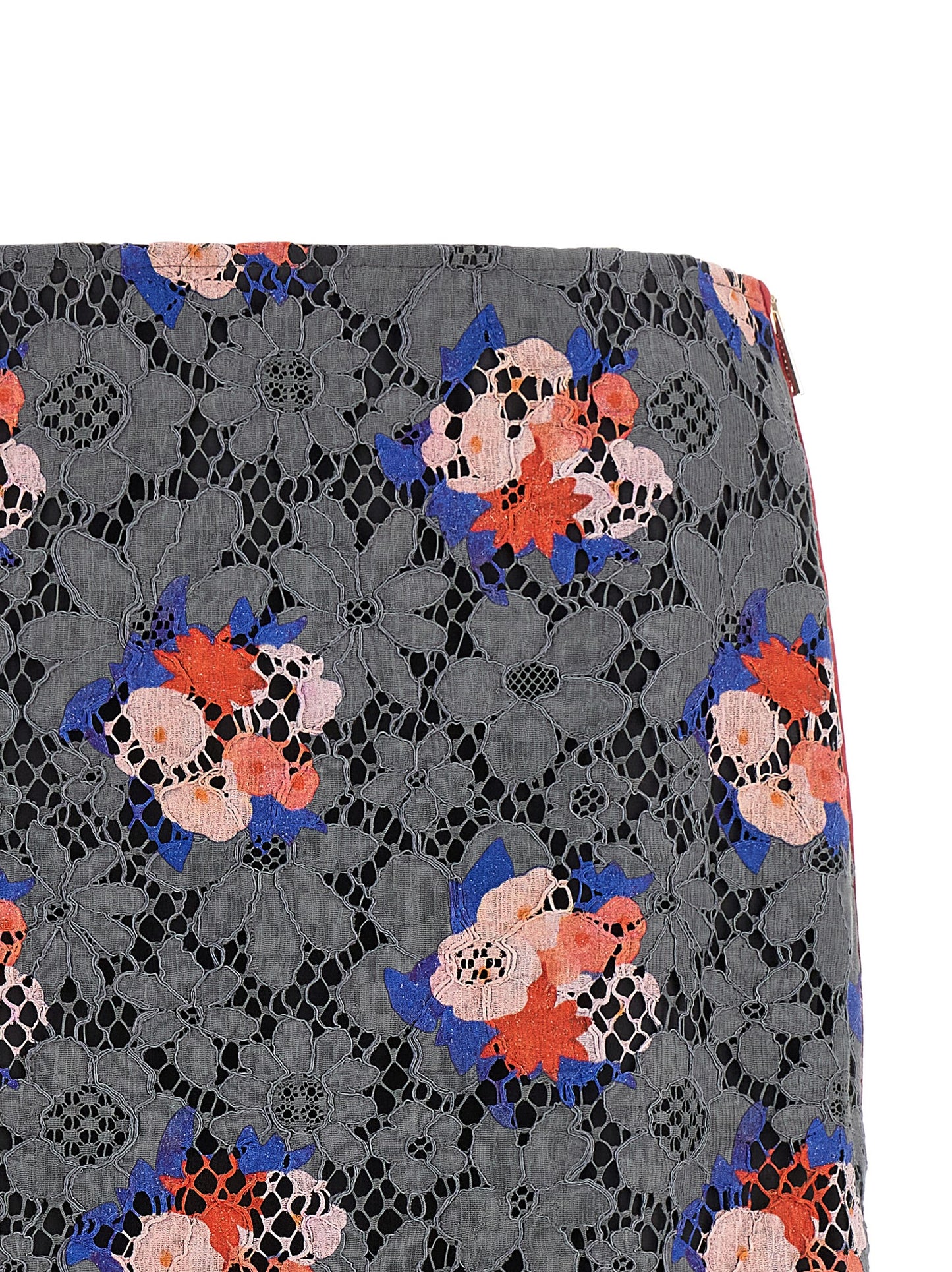 Skirt by Fendi for women in polyamide viscose & cotton gray, floral & print features a contoured silhouette from the Women's Flared Polyamide Viscose & Cotton Midi Skirt collection, characterized by its contoured midi for a contoured finish.