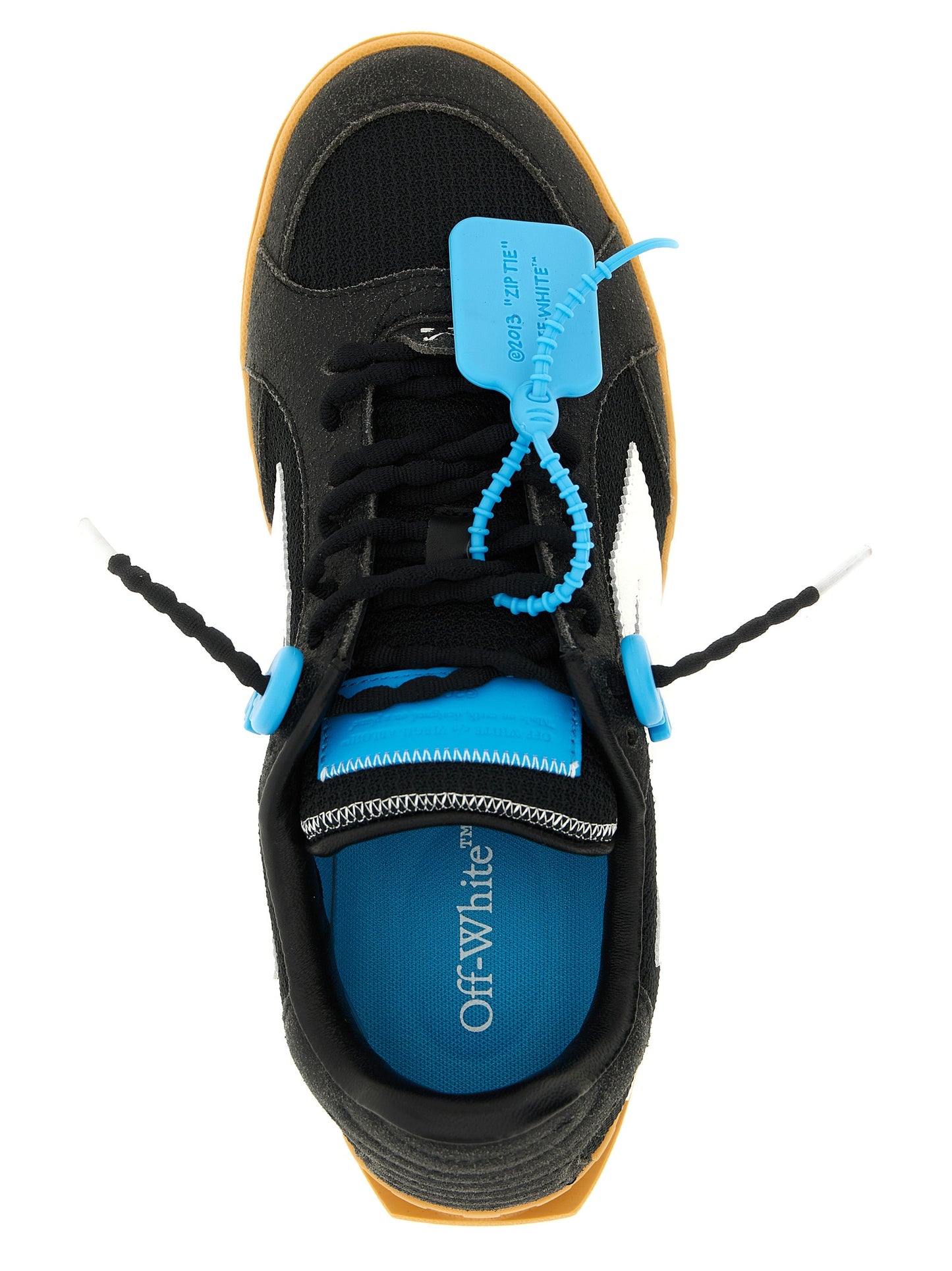 Athletic Sneakers by Off-White for men in suede calf leather & poly nylon black & white features an exquisite silhouette, showcasing the premium athletic style of the Play Men's Athletic Suede Calf Leather & Poly Nylon Sneakers with an exquisite finish.