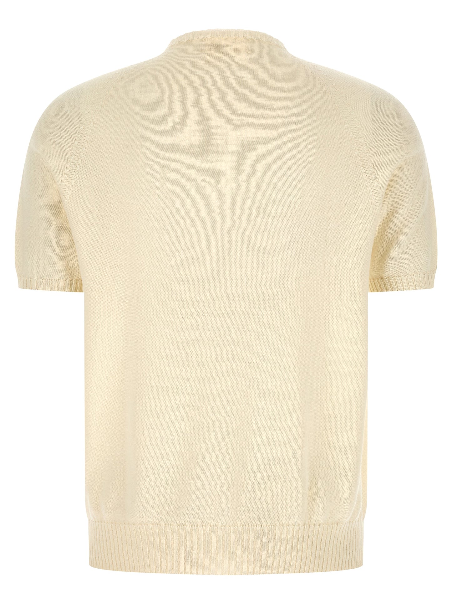 Cardigan by MA'RY'YA for men in modacrylic & cotton white presents a textural silhouette, artfully finished with a textural crew neckline and for a sophisticated, textural look.