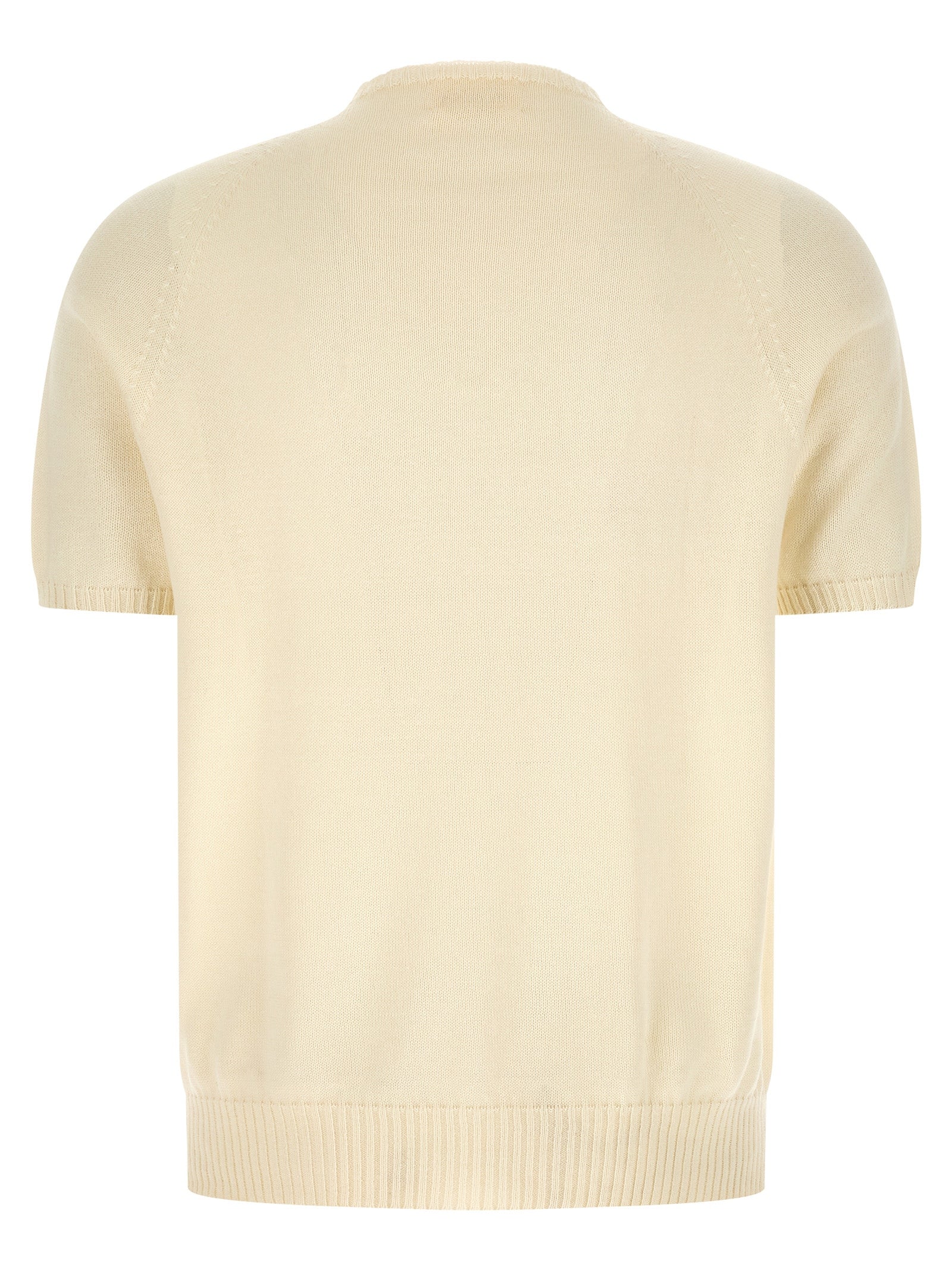 Cardigan by MA'RY'YA for men in modacrylic & cotton white presents a textural silhouette, artfully finished with a textural crew neckline and for a sophisticated, textural look.