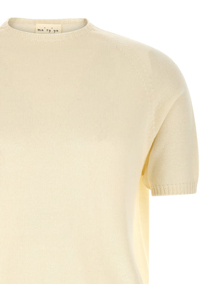 Cardigan by MA'RY'YA for men in modacrylic & cotton white features a nuanced silhouette with a refined crew neckline and nuanced detailing for a sophisticated look.