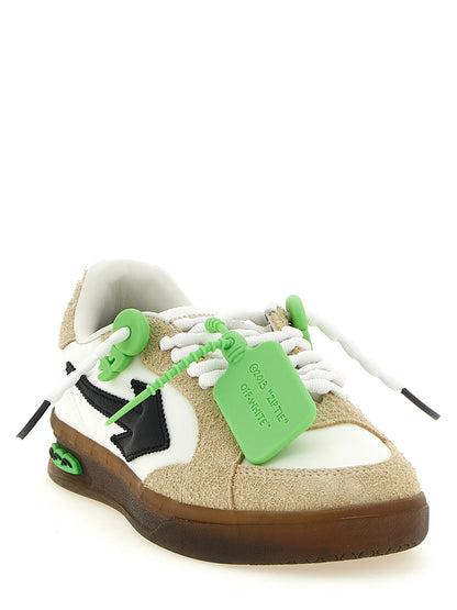 Athletic Sneakers by Off-White for women in silicone nylon suede leather multicolor, white & patterned presents a sleek silhouette, perfectly capturing the athletic style essence of Play Women's Athletic Silicone Nylon Suede Leather Sneakers with its sleek design and premium finish.