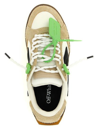 Athletic Sneakers by Off-White for women in silicone nylon suede leather multicolor, white & patterned showcases a architectural silhouette, artfully capturing the essence of the Play Women's Athletic Silicone Nylon Suede Leather Sneakers with its signature architectural athletic style construction.