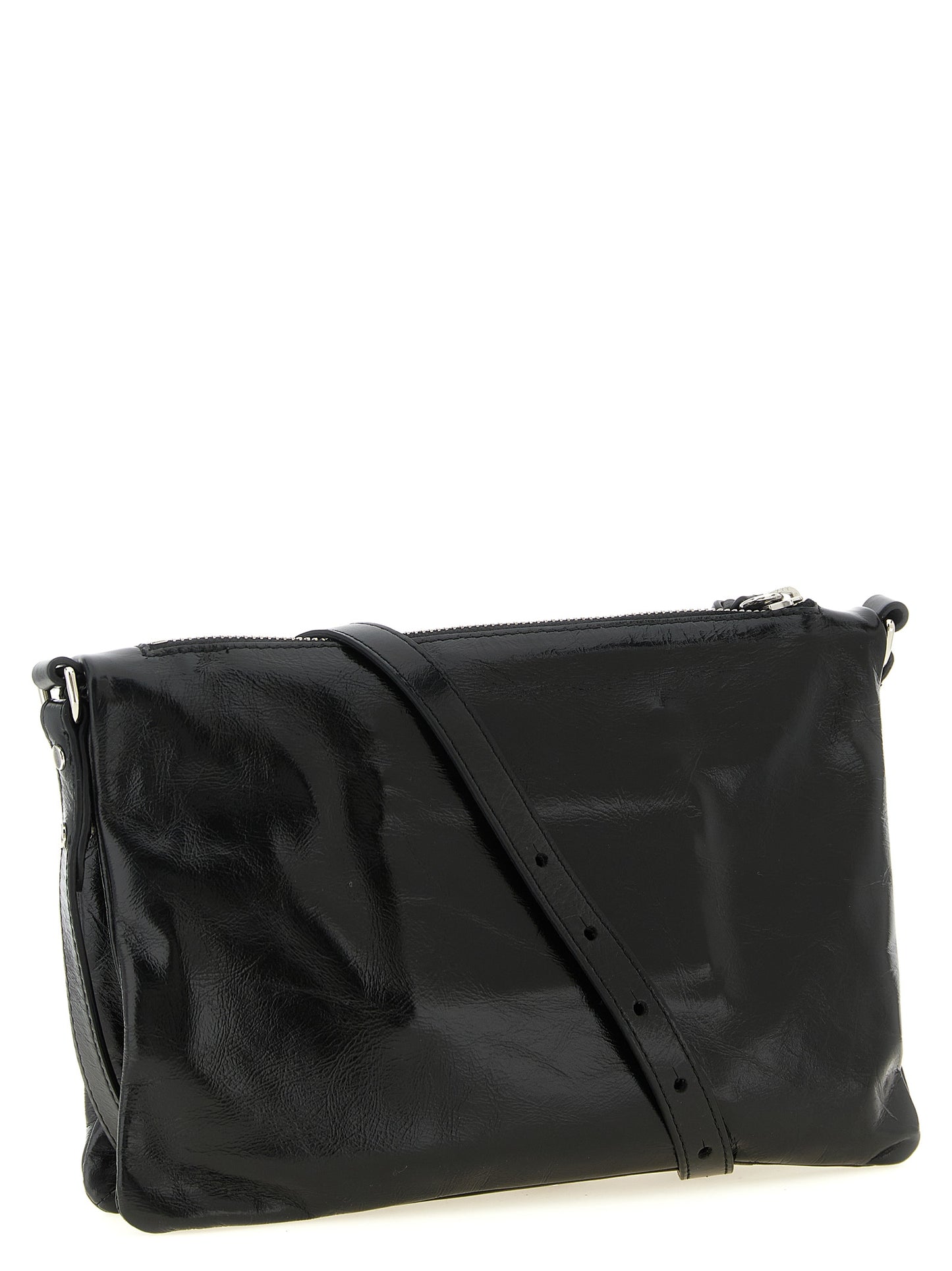 Crossbody Handbag by Isabel Marant for women in calfskin leather black features an versatile silhouette, showcasing a secure zipper and versatile with versatile crossbody-strap, shoulder-strap & adjustable-strap for a versatile finish.