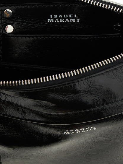 Crossbody Handbag by Isabel Marant for women in calfskin leather black features an multi-faceted design with a secure zipper, ample , and versatile crossbody-strap, shoulder-strap & adjustable-strap for a multi-faceted finish.