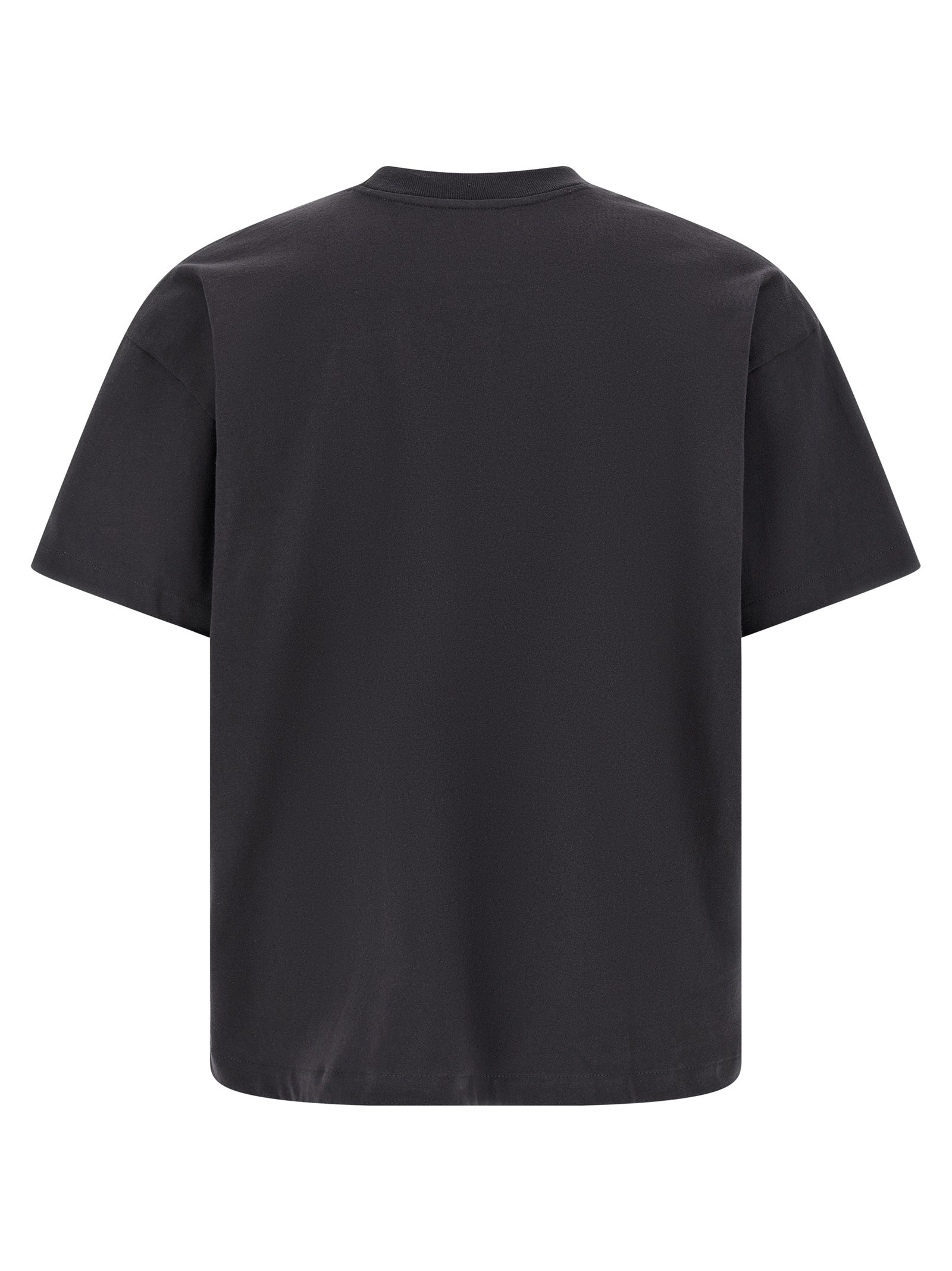 T-Shirt by The North Face for men in cotton gray & red showcases a unassuming silhouette, artfully detailed with a refined crew neckline and unassuming for a sophisticated, contemporary look.