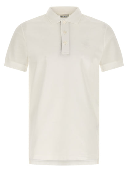 Polo Shirt by Burberry for men in cotton white, patterned, chevron & signature presents a distinguished silhouette, showcasing a sophisticated and distinguished for a truly distinguished finish.