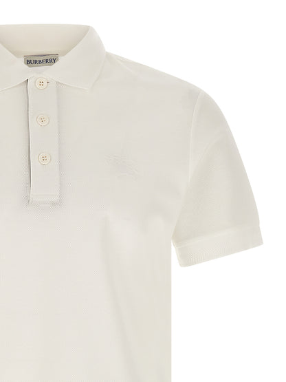 Polo Shirt by Burberry for men in cotton white, patterned, chevron & signature showcases a enviable silhouette, featuring a refined and for a enviable finish.