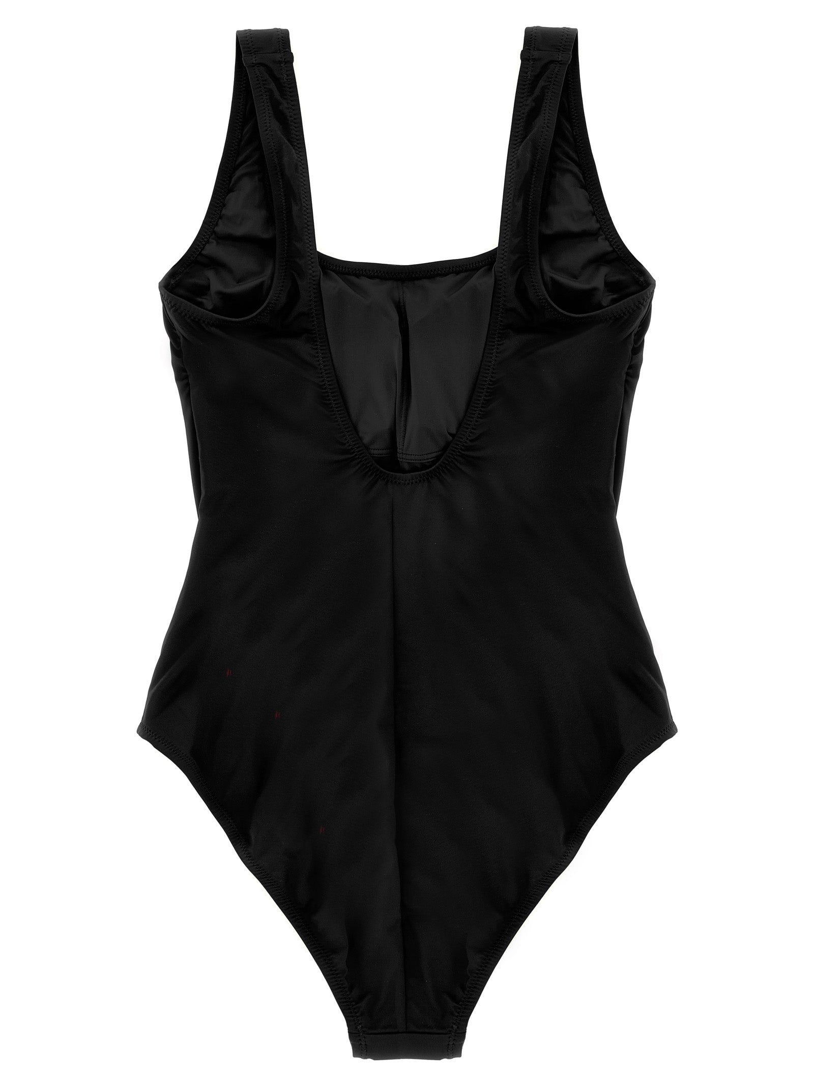 One-Piece Swimsuit by Polo Ralph Lauren for women in stretch nylon black features a exquisite silhouette, showcasing the exquisite design of this Pony Waves Women's Stretch Nylon One-Piece Swimsuit with a exquisite fit and cut.