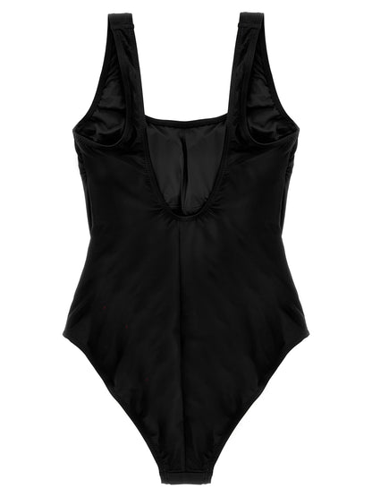 One-Piece Swimsuit by Polo Ralph Lauren for women in stretch nylon black features a exquisite silhouette, showcasing the exquisite design of this Pony Waves Women's Stretch Nylon One-Piece Swimsuit with a exquisite fit and cut.