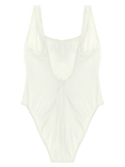 Polo Ralph Lauren Women's Stretch Nylon One-Piece Swimsuit - White Print