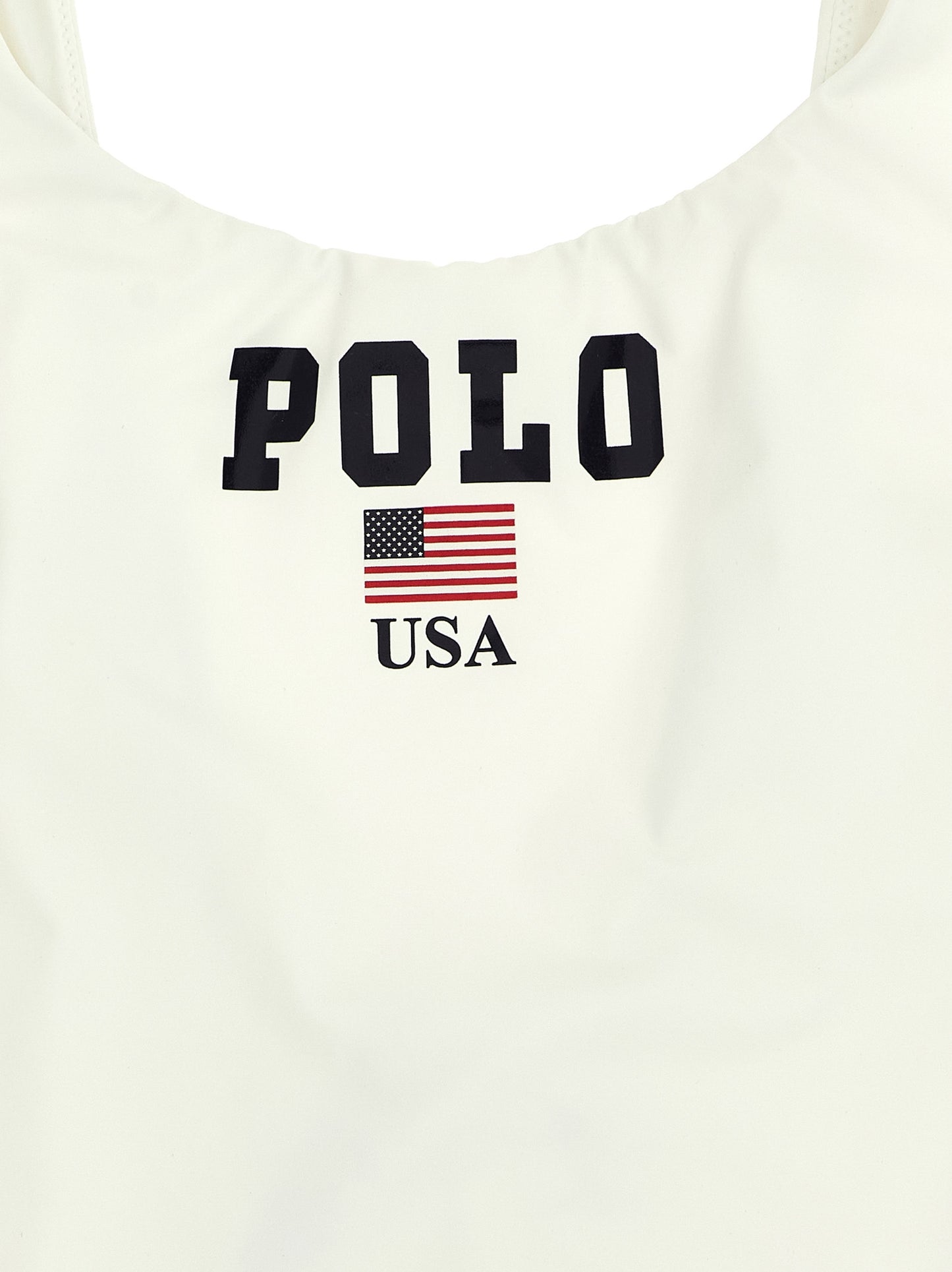 Polo Ralph Lauren Women's Stretch Nylon One-Piece Swimsuit - White Print