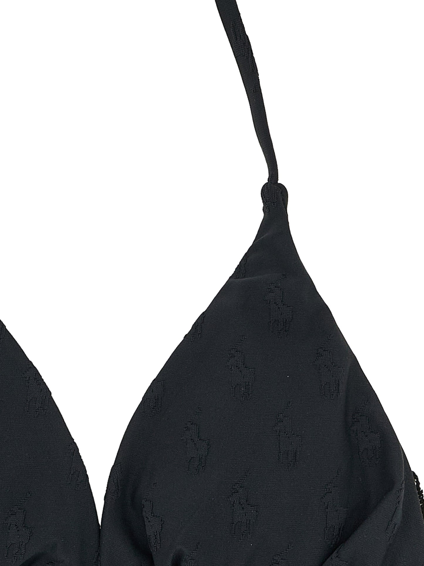 Swimwear Top by Polo Ralph Lauren for women in stretch polyester black & jacquard features a refined silhouette, beautifully highlighting the premium cut and style of this Pony Women's Stretch Polyester Swimwear Top.