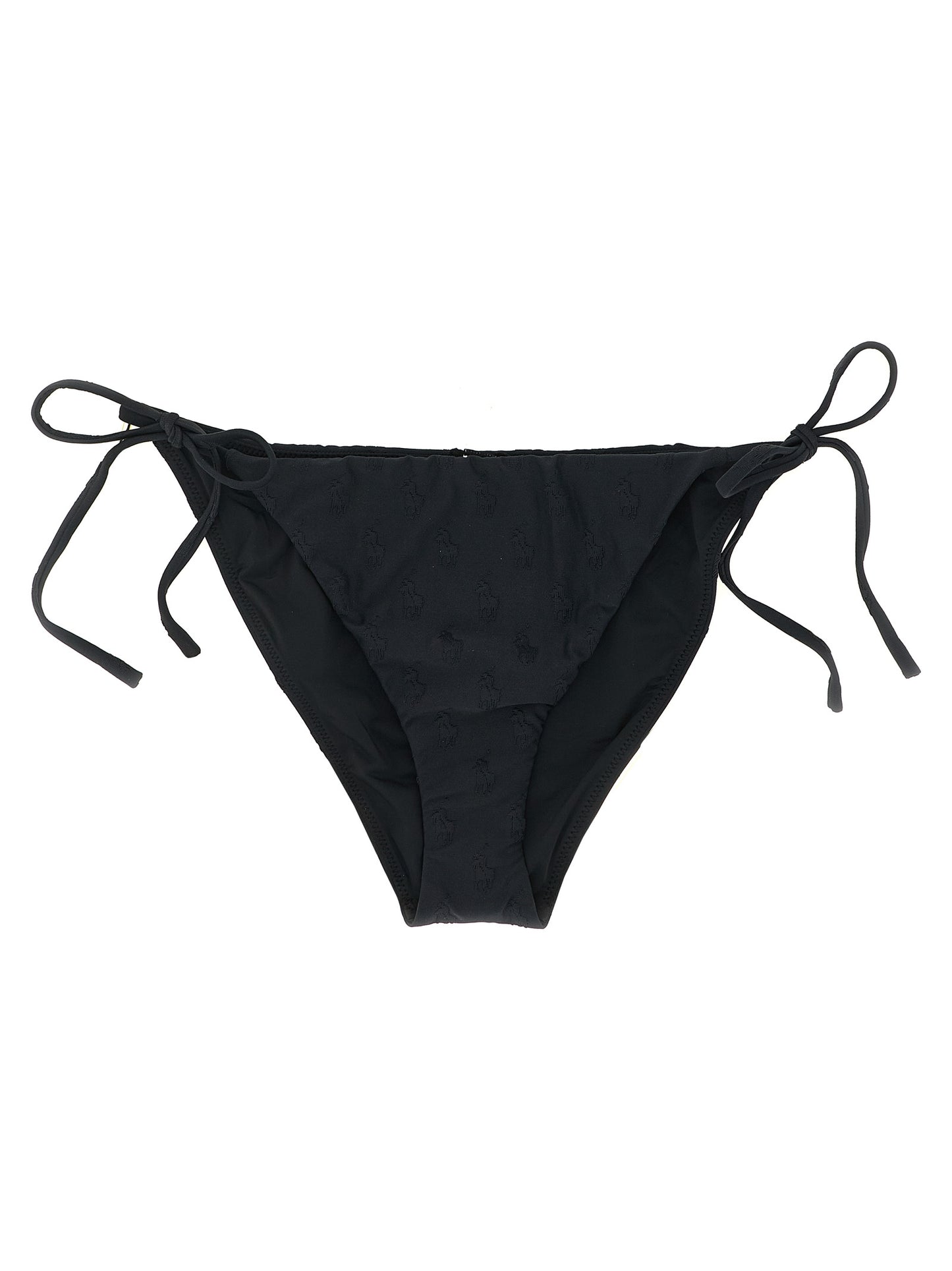 Bikini by Polo Ralph Lauren for women in stretch polyester black, patterned & jacquard presents a sun-drenched silhouette, showcasing the sun-drenched Pony Women's Stretch Polyester Bikini design with a sun-drenched cut for a premium finish.