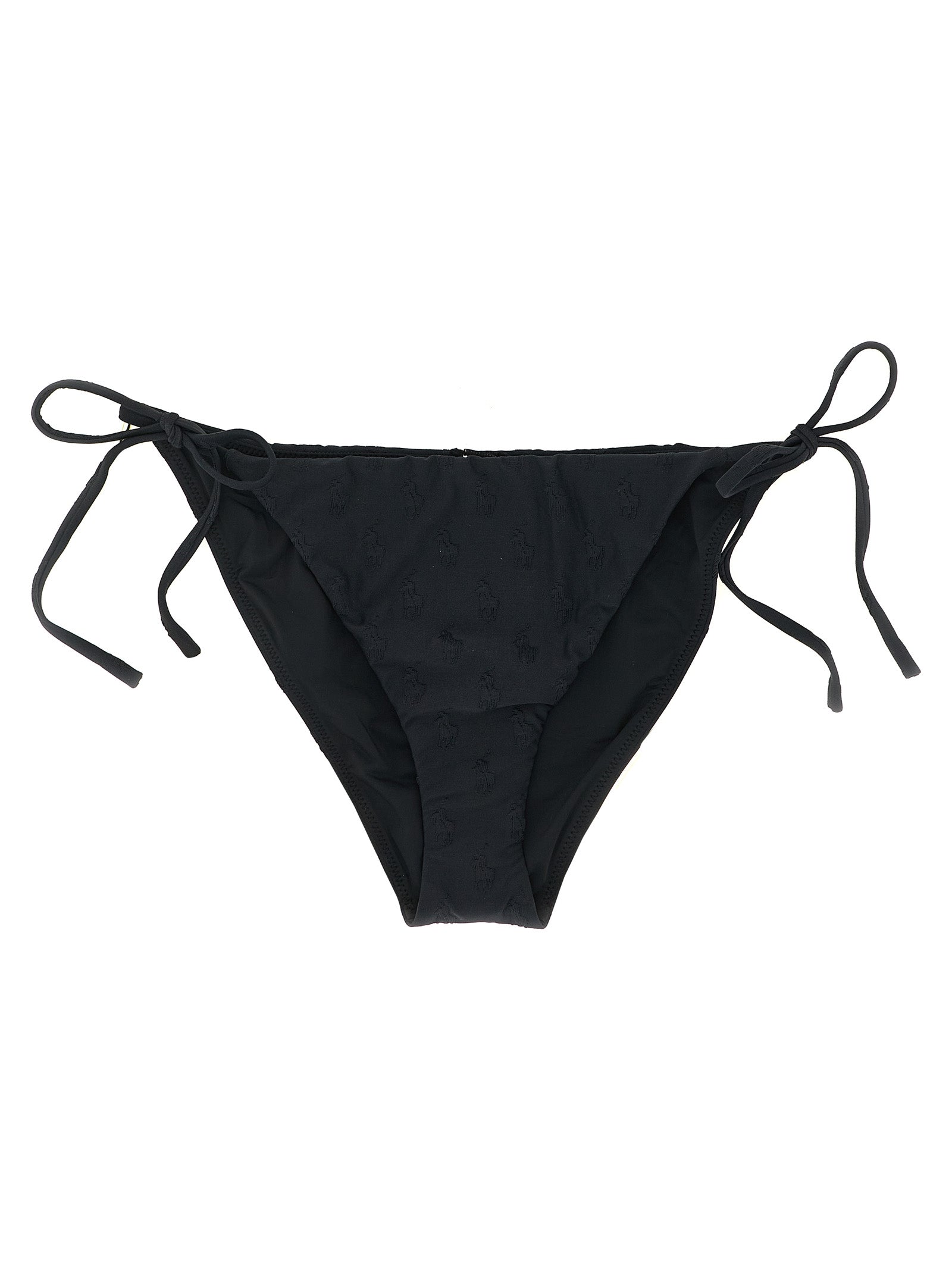 Bikini by Polo Ralph Lauren for women in stretch polyester black, patterned & jacquard presents a sun-drenched silhouette, showcasing the sun-drenched Pony Women's Stretch Polyester Bikini design with a sun-drenched cut for a premium finish.