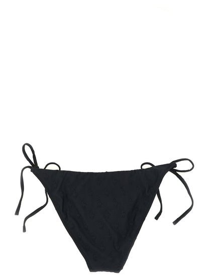 This Bikini by Polo Ralph Lauren for women in stretch polyester black, patterned & jacquard features a beach chic silhouette from the Pony Women's Stretch Polyester Bikini collection, showcasing a beach chic cut for a refined poolside look.