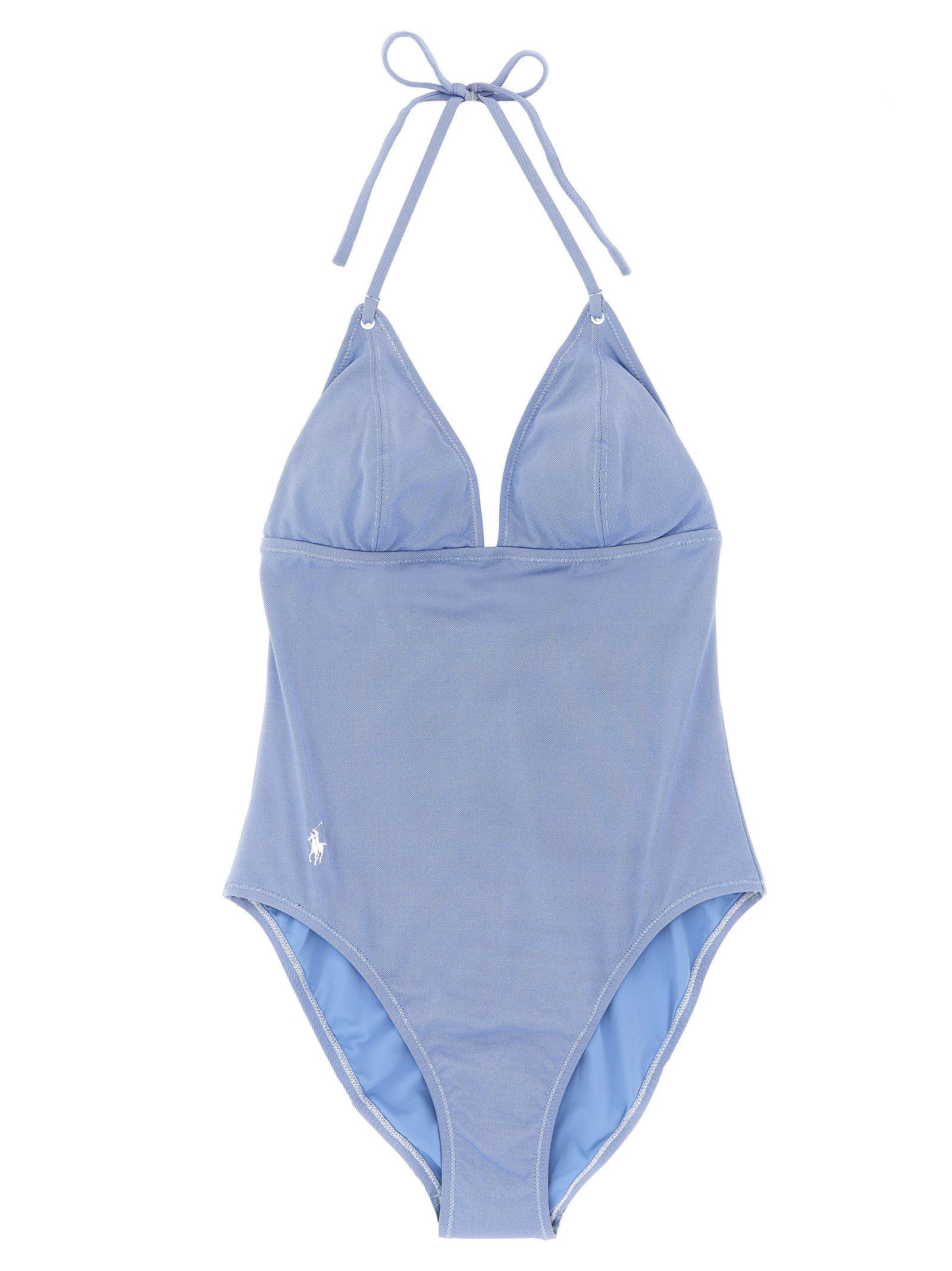 One-Piece Swimsuit by Polo Ralph Lauren for women in stretch nylon polyester light-blue features a exquisite silhouette, showcasing the exquisite design of this Women's Stretch Nylon Polyester One-Piece Swimsuit with a exquisite fit and cut.