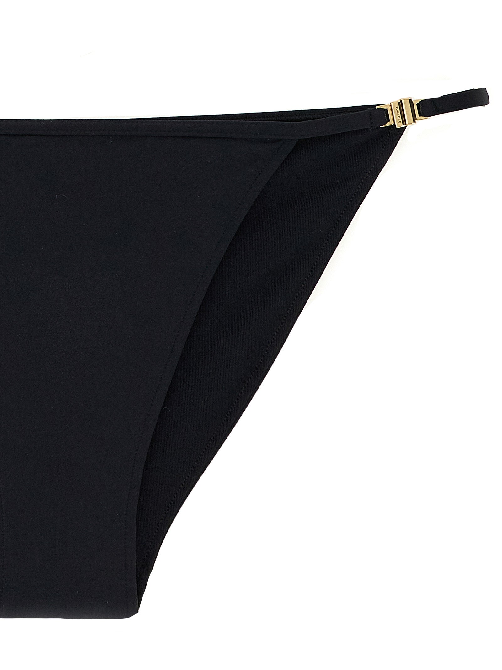 Bikini by Tom Ford for women in stretch polyamide black & signature features an riviera chic silhouette that beautifully encapsulates the signature aesthetic of the Women's Stretch Polyamide Bikini.