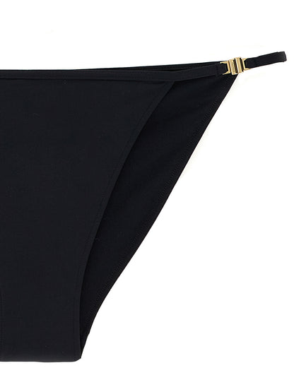 Bikini by Tom Ford for women in stretch polyamide black & signature features an riviera chic silhouette that beautifully encapsulates the signature aesthetic of the Women's Stretch Polyamide Bikini.