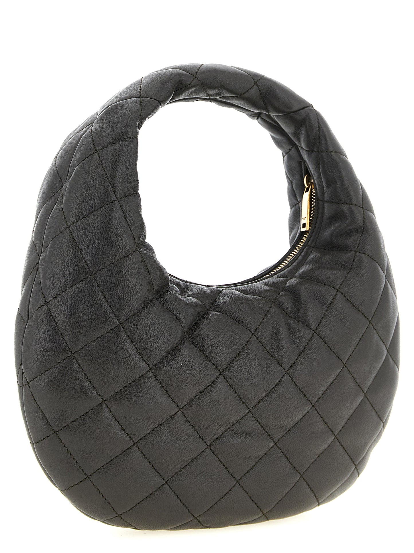 Quilted Handbag by Saint Laurent for women in lamb leather brown features a refined silhouette, showcasing a secure zipper, organized , and versatile handle for a refined finish.