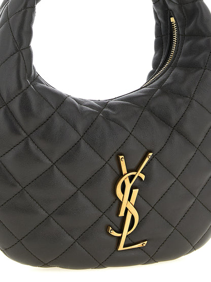 Quilted Handbag by Saint Laurent for women in lamb leather brown features a ornamental silhouette, showcasing a secure zipper, ample , and ornamental handle for a sophisticated look.