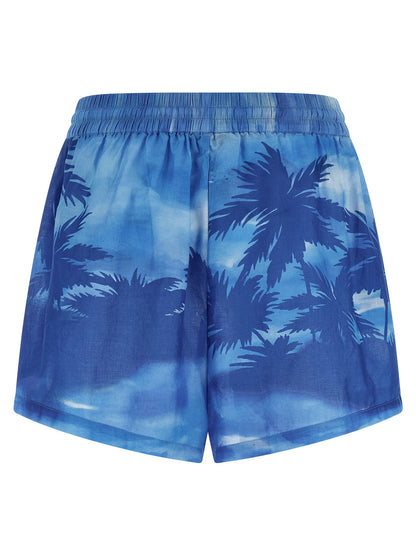Shorts by Polo Ralph Lauren for women in cotton blue & print features a resort ready relaxed-fit with a short and , showcasing a resort ready silhouette for a premium finish.
